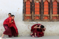 This is my all time favourite picture of Thimphu. Four boys busy wrestling, breaking into laughter in the process at Dechen Phodrang, Thimphu’s original 12th Century dzong. It has housed the state monastic school since 1971 and provides an 8-year course to over 450 students.