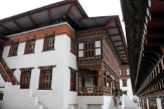 The most imposing landmark in Thimphu—Trashi Chhoe Dzong which translates as “Fortress of the Glorious Religion”. It contains the throne room and offices of the King of Bhutan, Central Secretariat, and the summer quarters of Bhutan’s central monastic body.