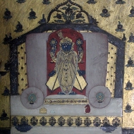 Krishna is one of the most popular themes in the Bundi-Kotah School of Miniature Painting.