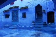 Every month Chefchaouen’s ladies paint the walls and streets outside their homes blue.
