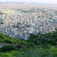 Path connecting Nahargarh Fort to Jaipur city. Cars are not allowed on it.